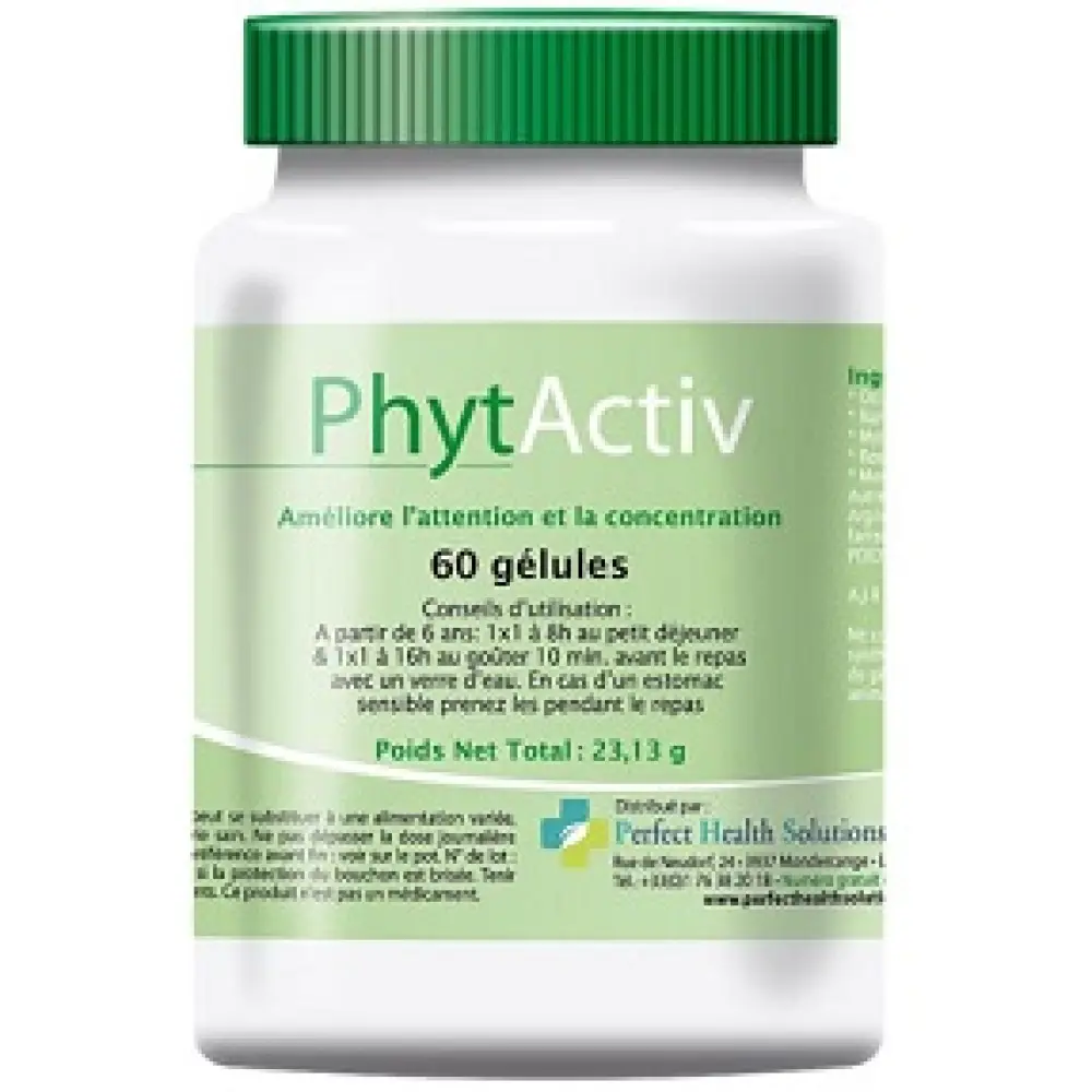 PhytActiv mémoire et concentration - 60 gélules — Perfect Health Solutions